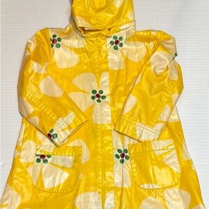 GAP Yellow and White Floral Raincoat